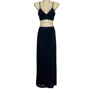 Showpo Two Piece Body Language Set Black NWT